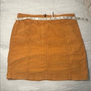 Free People Golden Yellow Corduroy skirt Size 8
